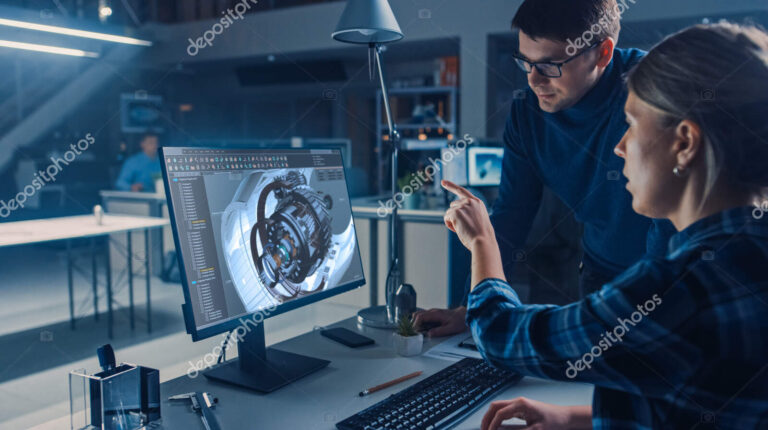 depositphotos 408900988 stock photo engineer working on desktop computer